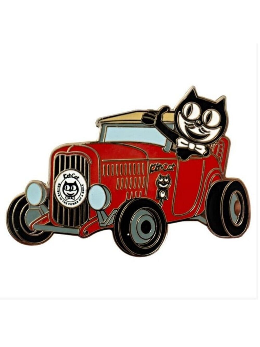 Kit-Cat Klock Red Ford Roadster Enamel Pin